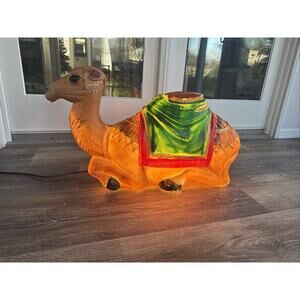 Vintage General Foam Camel Blow Mold Christmas Nativity 28" with Light